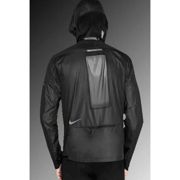 Nike Tech Black Packable Reflective Running Jacket CT2381 Mens Large NEW!!! - Picture 8 of 12